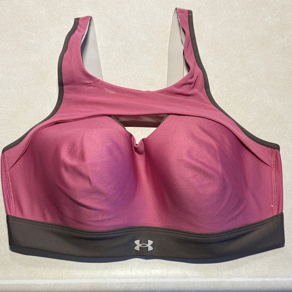 Under Armour Women's Mauve and Gray Sports Bra